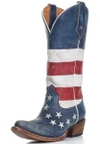 Distressed American Flag Cowgirl Boots
