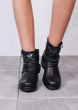 Cool Low Heel Black Ankle Boots