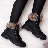 Black Fur Boot