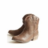 Brown Cowgirl Ankle Boots
