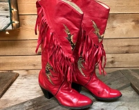 Red Fringe Cowgirl Boots