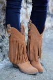Suede Fringe Cowgirl boots