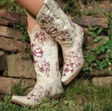 Embroidered Cowgirl Boots for Wedding