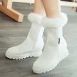 White Fur Snow Boots