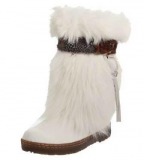 White Winter Boots with Fur
