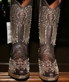 Brown Cowgirl Boots with Rhinestones