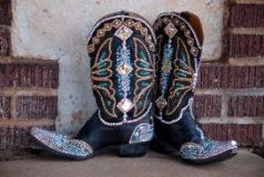 Embellished Cowgirl Boots with Rhinestones