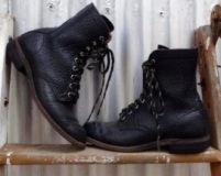 Black Cowgirl Boots with Lace