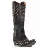 Black Cowgirl Boots with Studs