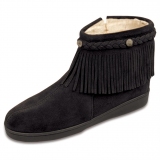 Black Fringe Ankle Boots for Women Images