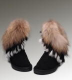 Black Boot with Fur