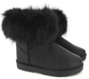 Black Fur Boots for Girl