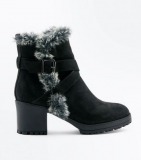 Black Fur Boots