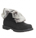 Womens Black Fur Boots