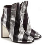 Silver & Black Snakeskin Boots