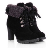 black winter boots for women fold over