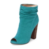 Blue Block Heel Boots For Women