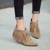 Ankle Fringe Boots