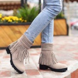 Fringe Ankle Boots Women