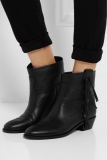 Fringed Leather Ankle Boot