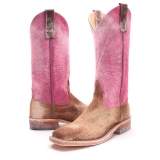 Pink Leather Cowgirl Boots