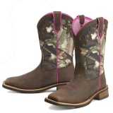 Camo Square toe cowgirl boots for Women
