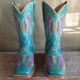 Turquoise Cowgirl Boots for Kids