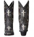 Black Cowgirl Boots with Crosses