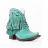 Blue Fringe Cowgirl boots