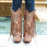 Fringe Cowgirl Boots Cheap