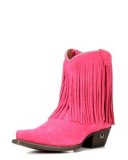 Pink Fringe Cowgirl Boots