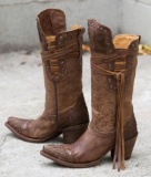 Tall Fringe Cowgirl Boots