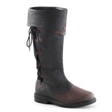 Black & Brown Distressed Boots