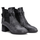 Distressed Black Ankle Boots