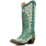 Corral Bone floral Embroidered Cowgirl Boots