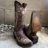 Cowgirl Boots Bbrown Embroidered