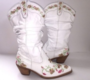 White Embroidered Cowgirl Boots