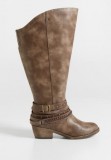 Extra Wide Calf Cowgirl Boots Brown
