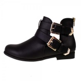 Black Ankle Boots Flat Heel