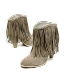 Fringe Cowboy Ankle Boots