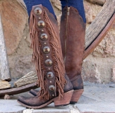 Ladies Fringed Cowboy Boots