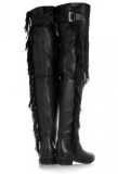 Thigh High Fringe Cowboy Boots