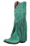 Turquoise Fringe Cowboy Boots