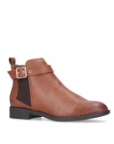 Tan Flat Chelsea Boots