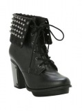 Black Combat Boots with Heels