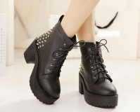 Heeled Military Style Boots