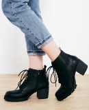 Low Heel Combat Boots