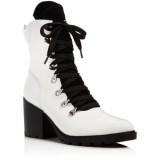 White Heeled Combat Boots