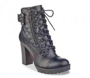 Womens Heeled Combat Boots