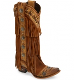 Knee High Fringe Boots